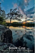 NEW 4x6 Unposted Postcard New Hampshire Squaw Cove Squam Lake sunset sunrise picture