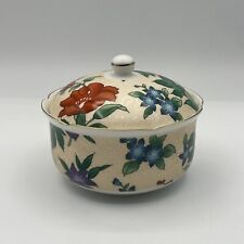 Vintage Otagiri Japanese Porcelain Floral Trinket Dish With Lid  picture