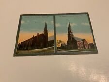 Sharon, Pa. ~ Sacred Heart and St. Joseph’s Churches - 1914 Antique Postcard picture