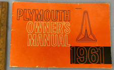 Vintage 1961 Plymouth Owner’s Manual picture