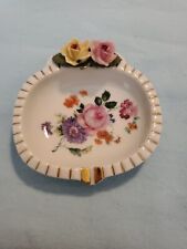 Capodimonte Dish With Roses Large Soap, Candy, Or Ashtray 10