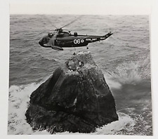 1970s Royal Navy Helicopter Ocean Rescue Mission United Kingdom VTG Press Photo picture