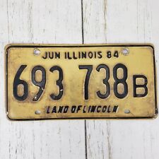 1984 Illinois Land of Lincoln License Plate 693 738 B picture