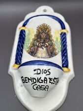 Ceramic Videl Rocio Holy Water Font “God Bless Our Home” In Spanish picture