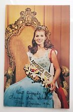 Vintage Postcard 1972 Laurel Lea Schaefer Miss America signed autographed picture