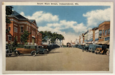 Street View, South Main Street, Independence MO Missouri Vintage Postcard picture