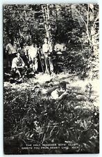 Postcard Holy Redeemer Boys Club Camp Nesbit Lake MI Shooting Vintage Linen R01 picture
