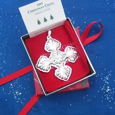 NEW • Reed & Barton 1995 CHRISTMAS CROSS Sterling Silver Ornament 25th Ed picture