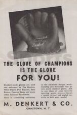 Denkert Baseball Glove Mitt Vintage   Print Ad 1942 Page 1940s picture