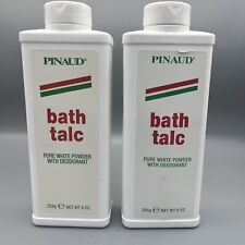 Clubman Pinaud Bath Talc Pure White Powder W/ Deodorant Vintage SEALED, Lot of 2 picture