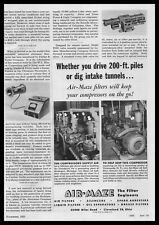 1955 Air-Maze Oil Bath Filters Photo Muskegon Michigan Generating Plant Print Ad picture