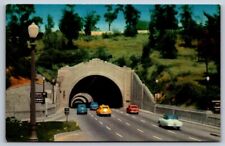 Postcard Chrome Figueroa Street Tunnel Los Angeles California Old Cars picture