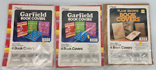 NEW Vtg Mead Garfield & Plain Brown Paper Book Covers In 4 designs Dated 1978 picture