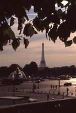 Vintage Original Eiffel Tower at Dusk Paris France 35mm Slide picture