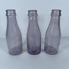 Antique Amethyst Medicine Perfume Bottles Sun Colored Purple Vintage Old Lot - 3 picture