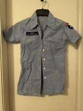 Vintage Civil Air Patrol Chambray Utility Shirt, LAWG Wing Patch picture
