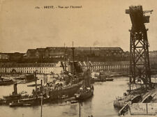 Atq Early 1900s RPPC Postcard Carte Postale 180 Brest. Vue sur l’Arsenal France picture