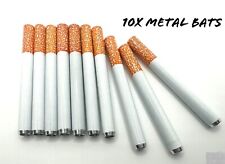 10pc Metal One Hitter Dugout Smoking Pipe Cigarette Bat Large 0.85 X 10pcs =8.50 picture