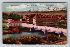 Reno NV-Nevada, Public Library, Riverside Hotel, Antique, Vintage Postcard picture