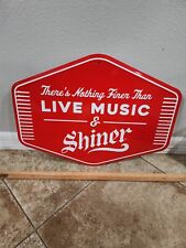 SHINER BOCK BEER Live Music Spoetzl Brewery TEXAS SIGN Man Cave Bar TACKER picture