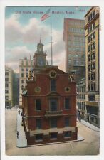 Old State House Boston Massachusetts Lithograph Posted 1908 Postcard picture