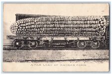 Clinton Iowa IA Postcard A Car Load Of Kansas Corn Exaggerated 1923 Vintage picture