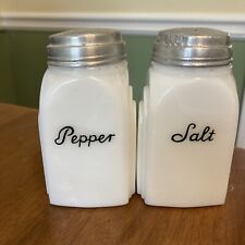 Vintage *McKee* Roman Arch White Milk Glass *Salt & Pepper* Shakers picture