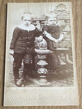 1890s Cabinet Card - Two Siblings Children  - Horner's Boston Mass picture