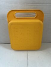VINTAGE 1987 Tupperware Kids Yellow Tuppertoys #1407-5  Lunch Box W/10 Stencils picture