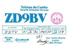 Tristan da Cunha ZD9BV QSL Radio Postcard picture