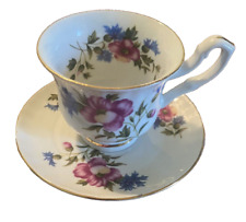 Vintage Floral HOTESSE FRENCH Tea Cup & Saucer -Fine Porcelain picture