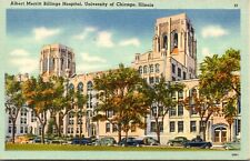 Postcard Albert Merritt Billings Hospital University Of Chicago Illinois Linen picture