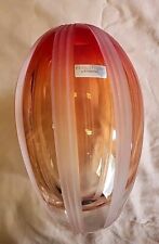 Evolution By Waterford Mesa Sunrise Art Glass Vase Home Decorative Red 8 Inch picture