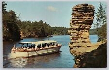 Postcard Chimney Rock Upper Dells, Wisconsin, Tour Boat picture
