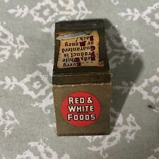 Red & White Foods Empty Matchbook Cover picture