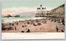 San Francisco California, Cliff House, Seal Rocks, Beach, Vintage Postcard picture