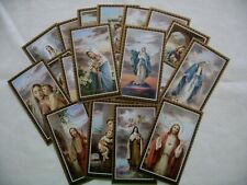 Stunning Lot 20 Vintage Catholic HOLY CARDS Divine Images with Unique Border#S20 picture