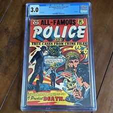 All-Famous Police Cases #11 (1953) - Skull Cover - CGC 3.0 - L.B. Cole picture