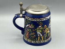 Vintage M-R Marzi and Remy Germany Blue German Fairytale Pottery Beer Stein picture