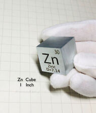 1pcs 25.4mm 99.99% Zn Cube Zinc Metal Cube Pure for Element Collection 115g 1 in picture
