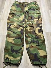 Vintage U.S. Military Pants Medium Reg Woodland Camo Hot Weather Combat Trousers picture
