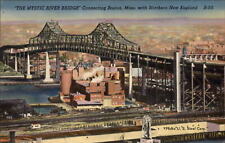 Mystic River Bridge Boston Massachusetts ~ postcard sku397 picture