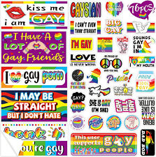 76 PCS Original Funny Gay LGBT Prank Bumper Stickers for Truck Cars Vehicle picture