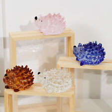 Color Crystal Hedgehog Figurine Collection Glass Animal Ornament Home Decor Gift picture