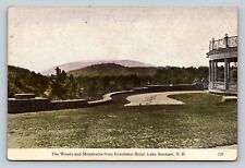 Lake Sunapee New Hampshire NH Woods & Mountains From Granliden Hotel Postcard picture