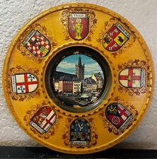 German Wooden Coat Of Arms Painted & City of Trier Plate Wall Plaque picture