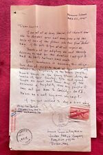 WWII LETTER - PACIFIC ISLANDS - LIEUT. JIM COMSTOCK -RENOWNED W. VIRGINIA WRITER picture
