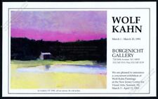 1991 Wolf Kahn Guilford VT painting NYC gallery show vintage print ad picture