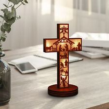 Easter Luminous Cross, Birth of Jesus Scene, Indoor Desktop Decoration picture