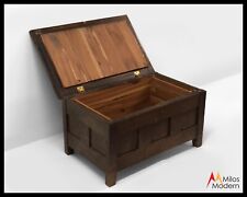 Vintage 1900s Arts & Crafts Mission Small Oak Wood Chest Bench Seat 13